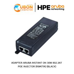 ADAPTER ARUBA INSTANT ON 30W 802.3AT POE INJECTOR (R9M77A) BLACK