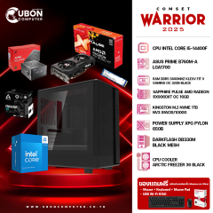 COMSET WARRIOR 12 INTEL CORE i5-14400F /  B760M-A LGA1700 / RX9060XT OC 16GB / 32GB /  1TB / 650w
