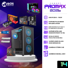 COMSET (คอมประกอบ) PROMAX 14 - AMD Ryzen 5 7500F / RX7800XT 16G / DDR5 6000MHZ 32GB / M.2 1TB / 650W BRONZE 80+