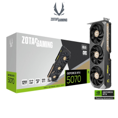 VGA การ์ดจอ ZOTAC GAMING GEFORCE RTX 5070 SOLID OC 12GB GDDR7 ประกันศูนย์ 3 ปี