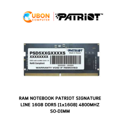 RAM NOTEBOOK (แรมโน๊ตบุ๊ค) PATRIOT SIGNATURE LINE 16GB DDR5 [1x16GB] 4800MHZ SO-DIMM
