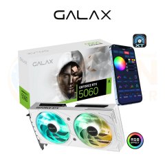 VGA การ์ดจอ GALAX GEFORCE RTX 5060 EX 1-CLICK OC WHITE 8GB GDDR7