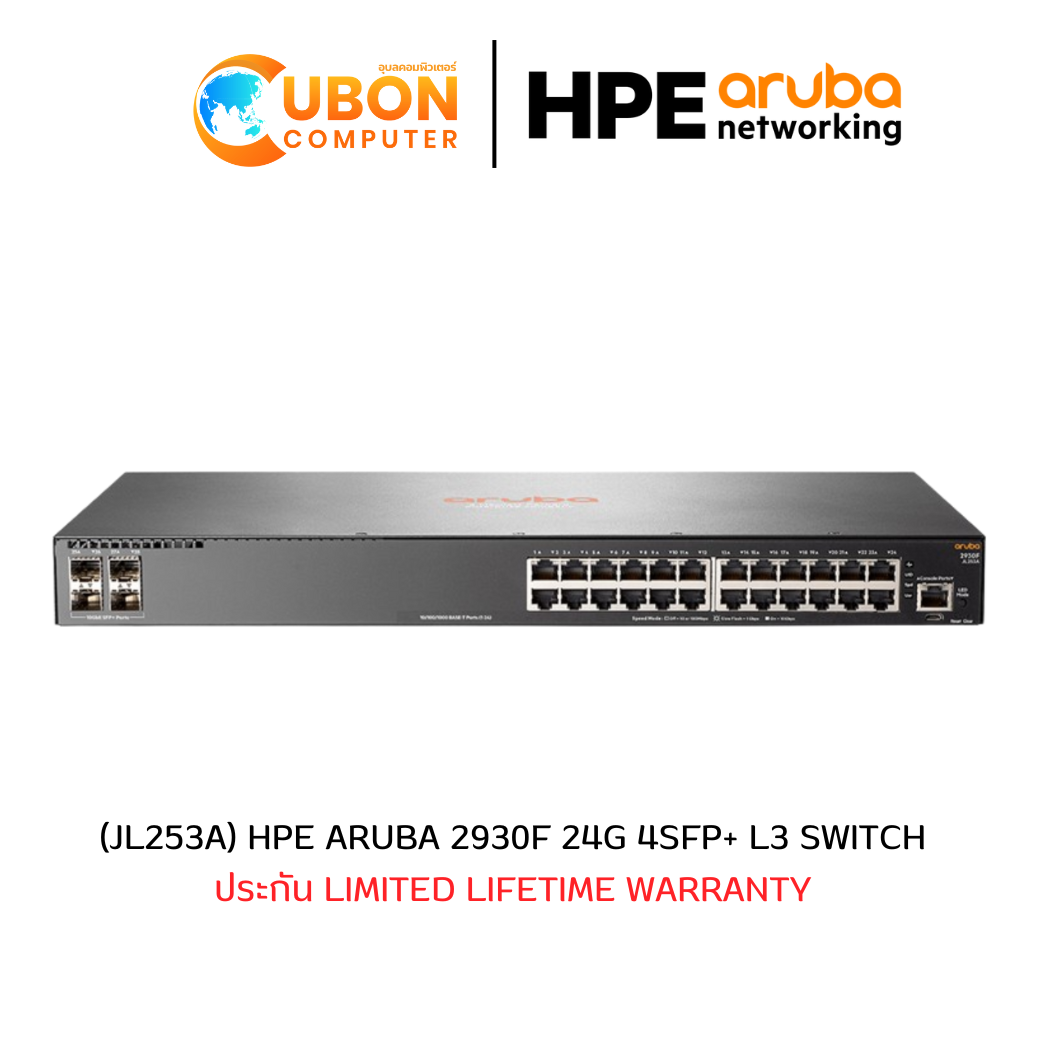 JL253A) HPE Aruba 2930F 24G 4SFP+ L3 Switch