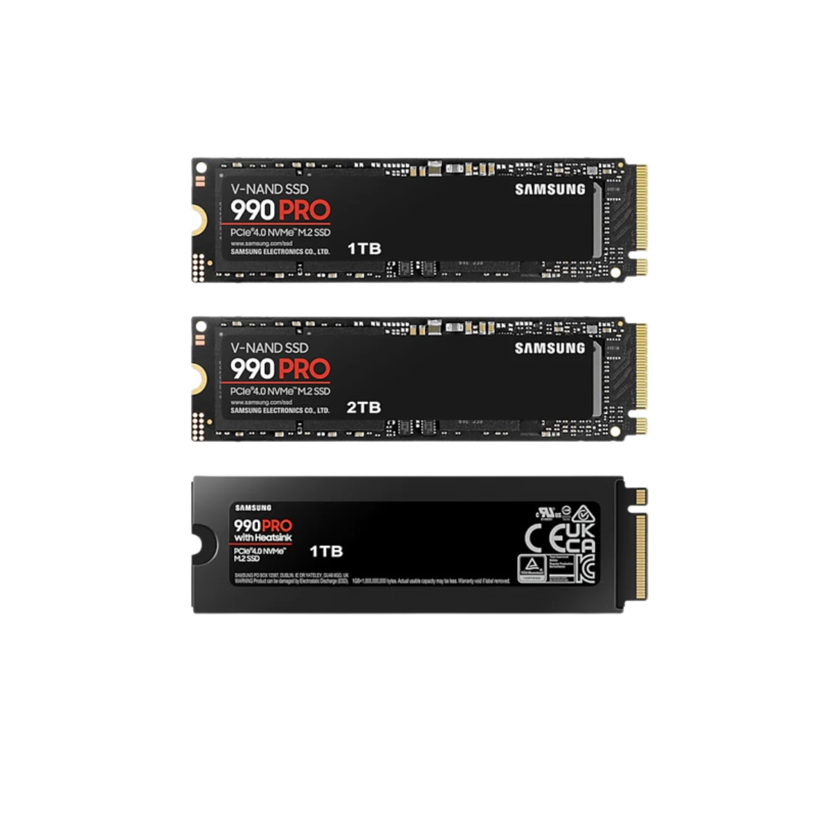SAMSUNG 990 PRO SSD (เอสเอสดี) PCIE 4.0 NVME M.2 (1TB/2TB/HEATSINK