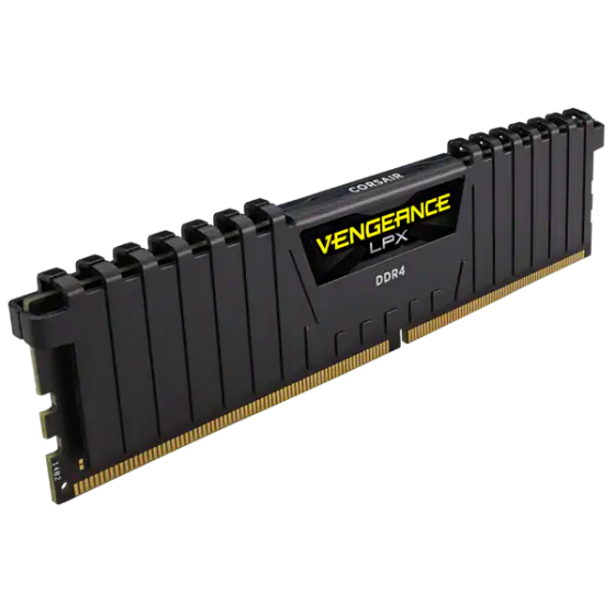 RAM (แรมพีซี) 16GB (8GBx2) DDR4 3200MHz CORSAIR VENGEANCE LPX BLACK ประกัน LT (CMK16GX4M2E3200C16)