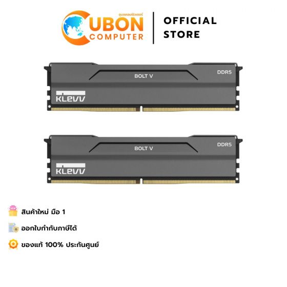 RAM (แรมพีซี) KLEVV BOLT V GAMING OC 32GB (16GBx2) DDR5 6400MHZ CL30
