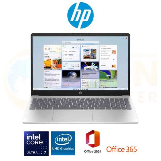 HP 15-FD2040TU NOTEBOOK (โน๊ตบุ๊ค)INTEL CORE ULTRA 7 255U / 24GB / 512GB / WIN11+OFF+OFF365 / ประกันศูนย์ 2 ปี OSS