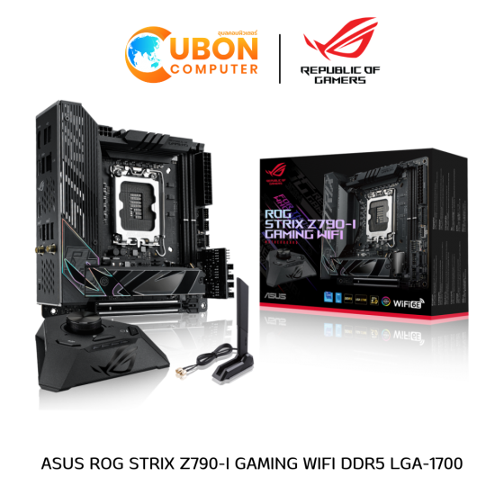 MAINBOARD (เมนบอร์ด) ASUS ROG STRIX Z790-I GAMING WIFI DDR5 LGA-1700 ประกันศูนย์ 3 ปี