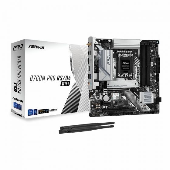 MAINBOARD (เมนบอร์ด) LGA1700 ASROCK B760M PRO RS WIFI DDR4 ประกันศูนย์ 3 ปี