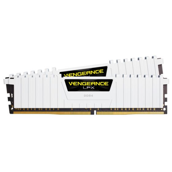 RAM (แรมพีซี) 32GB (16GBx2) DDR4 3200MHz CORSAIR VENGEANCE LPX ประกัน LT (CMK32GX4M2E3200C16W)