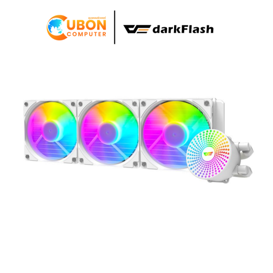 CPU COORLER (ระบบระบายความร้อนด้วยน้ำ) DARKFLASH RADIANT DC360 ARGB 360MM FAN WHITE รับประกัน 3 ปี