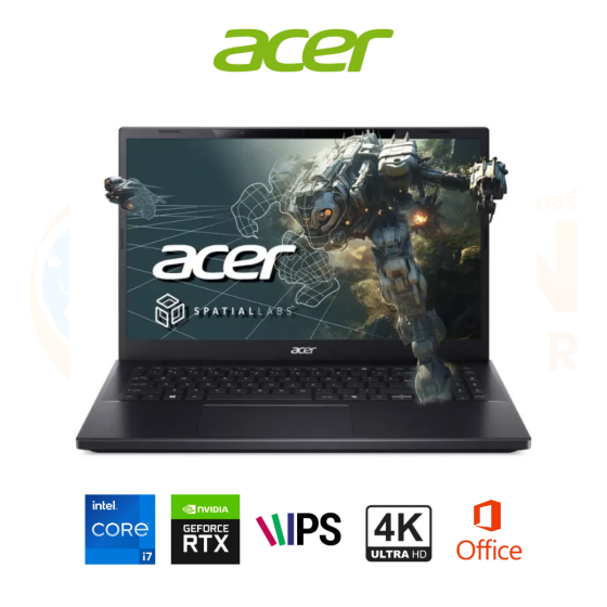 ACER ASPIRE 3D 15 SPATIALABS A3D15-71GM-79KF NOTEBOOK (โน้ตบุ๊ค) INTEL CORE I7-13620H / RTX 4050 / 32GB / 1TB / WIN11+OFF / ประกันศูนย์ 3 ปี OSS