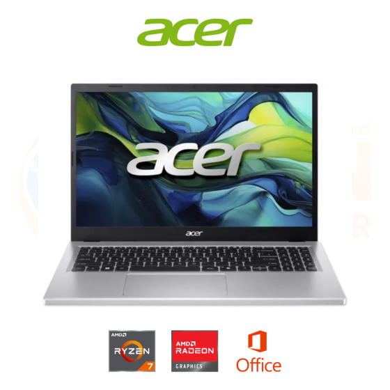 ACER ASPIRE GO 15 AG15-41P-R031 NOTEBOOK (โน้ตบุ๊ค) AMD RYZEN 7 7735HS / 16GB / 512GB / WIN 11+OFF / ประกันศูนย์ 2 ปี