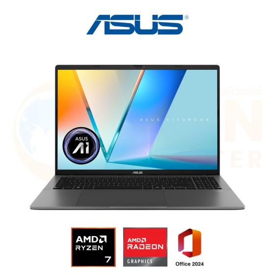 ASUS VIVOBOOK S16 D3607HA-RP788WA NOTEBOOK (โน้ตบุ๊ค) AMD RYZEN 7 260 / 16GB / 512GB / WIN 11 + OFF 2024 + OFF 365 / 3 YEAR