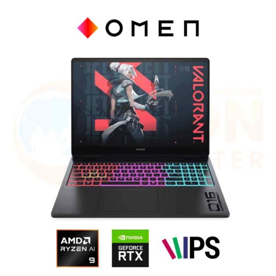 HP OMEN MAX 16-AK0001AX NOTEBOOK (โน๊ตบุ๊ค) AMD RYZEN AI 9 HX 375 / RTX 5070 TI / 32GB / 1TB / WIN 11 HOME / ประกันศูนย์ 3 ปี OSS