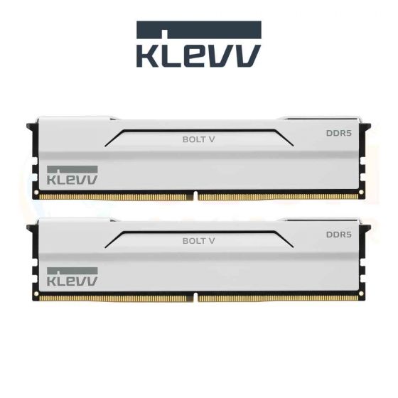 RAM (แรมพีซี) KLEVV BOLT V GAMING OC WHITE 32GB (16GBx2) DDR5 6000MHZ CL28