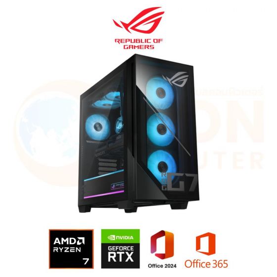 DESKTOP (เดสก์ท็อป) ASUS ROG G700 GM700TZ-R9800X039WA / RTX 5070 / AMD RYZEN 7 9800X3D / 32GB / 1TB / WIN 11 + OFF 2024 + OFF 365 / 3 YEAR