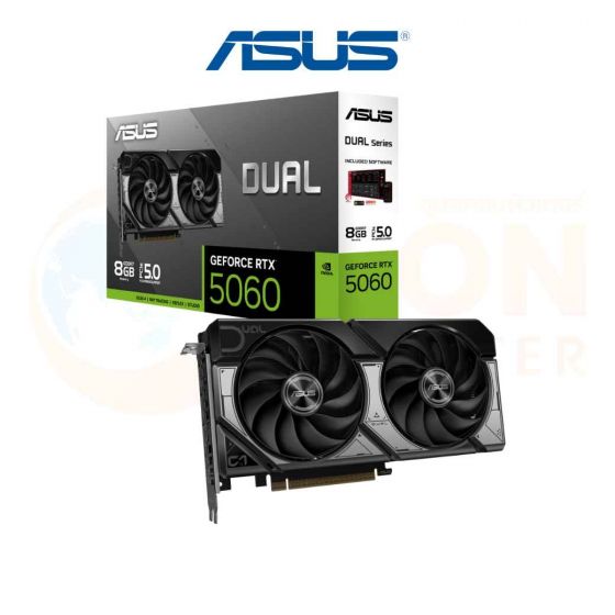 VGA การ์ดจอ ASUS DUAL GEFORCE RTX 5060 8GB GDDR7 ประกันศูนย์ 3 ปี
