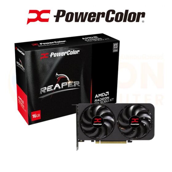 VGA การ์ดจอ POWER COLOR REAPER AMD RADEON RX 9060 XT 16GB GDDR6 - 3 YEAR