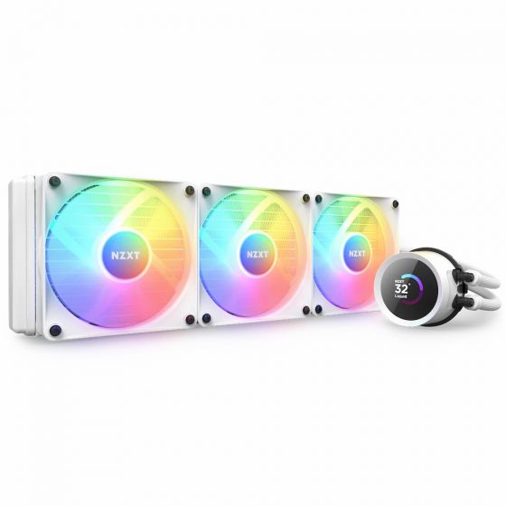 CPU COOLER (ชุดระบายความร้อนซีพียู) NZXT KRAKEN RGB 360 WHITE