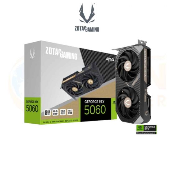 VGA การ์ดจอ ZOTAC GAMING GEFORCE RTX 5060 AMP 8GB ประกันศูนย์ 3 ปี