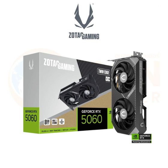 VGA การ์ดจอ ZOTAC GAMING GEFORCE RTX 5060 TWIN EDGE OC 8GB GDDR7 