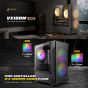 CASE (เคส) Antec VX100M ARGB Mini Tower Gaming Micro-ATX - 1 YEAR
