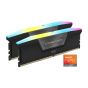 RAM (แรมพีซี) 32GB (16GBx2) DDR5 5600MHz RAM CORSAIR VENGEANCE RGB DDR5 FOR AMD (BLACK) ประกัน LT