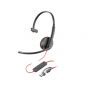 หูฟัง Poly Blackwire 3210 Monaural USB-C Headset +USB-C/A Adapter ประกันศูนย์ 2 ปี