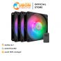FAN CASE (พัดลมเคส) COOLER MASTER SICKLEFLOW 120 ARGB BLACK PACK 3 - 2 YEAR