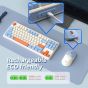 KEYBOARD & MOUSE WIRELESS (คีย์บอร์ดและเมาส์ไร้สาย) MICROPACK KM-269W (RED) ประกัน 1 ปี