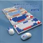 KEYBOARD & MOUSE WIRELESS (คีย์บอร์ดและเมาส์ไร้สาย) MICROPACK KM-269W (RED) ประกัน 1 ปี