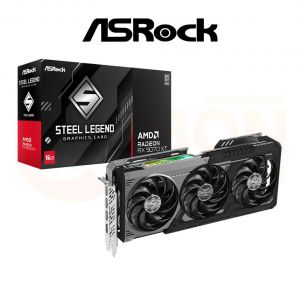 ASROCK RX 9070 XT Steel Legend Dark 16GB GDDR6 - การ์ดจอเกม