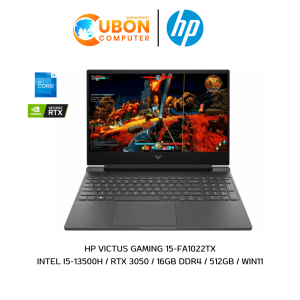 สินค้าแกะกล่อง ราคาพิเศษ NOTEBOOK โน๊ตบุ๊ค HP VICTUS GAMING 15-FA1022TX INTEL I5-13500H / RTX 3050 / 16GB DDR4 / 512GB / WIN11