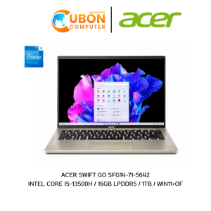 NOTEBOOK โน๊ตบุ๊ค ACER SWIFT GO SFG14-71-5642 INTEL CORE I5-13500H / 16GB LPDDR5 / 1TB / WIN11+OF