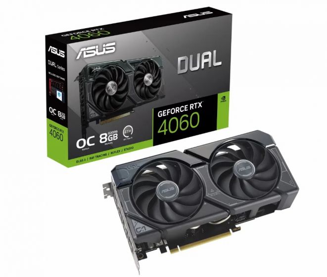 การ์ดจอ VGA ASUS DUAL GEFORCE RTX 4060 OC EDITION - 8GB GDDR6